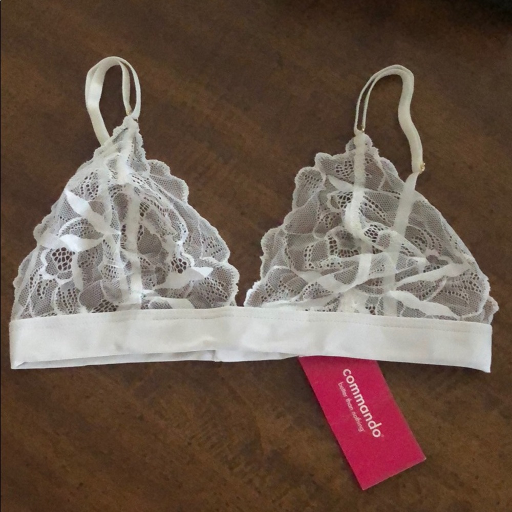 Commando lace white bralette